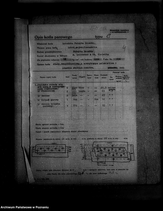 Obraz 8 z jednostki "Lubońska Fabryka Drożdży w Luboniu nr woj. kotła 5761"