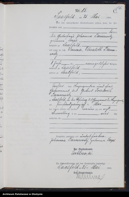 image.from.unit.number "Sterbe-Neben-Register Nr 1 - 46"