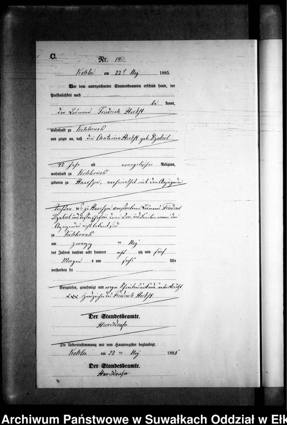 image.from.unit.number "Sterbe-Neben-Register des Preussischen Standes-Amtes Kehlen Kreis Angerburg"