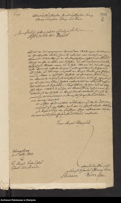 image.from.unit.number "In S. [Sachen] Anton Zymnick wegen seiner Abwesenheit"