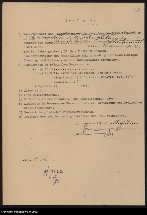 Obraz 12 z jednostki "Moszek Mordka Benedykt- sprzedaż odpadków"