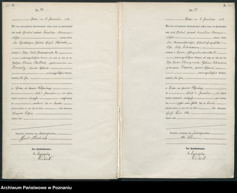 Obraz 15 z jednostki "Księga miejscowa urodzeń tom I [Rejestr główny urodzeń]"