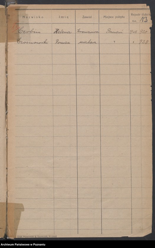 image.from.unit.number "Spis alfabetyczny małżeństw za 1925"