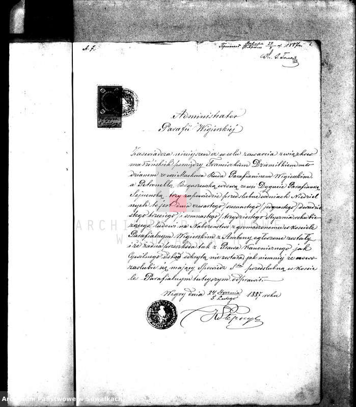 image.from.unit.number "Dokumenty o brakosočetavšichsja Sejneskago Rimsko-Katoličeskago Prichoda za 1887 god."