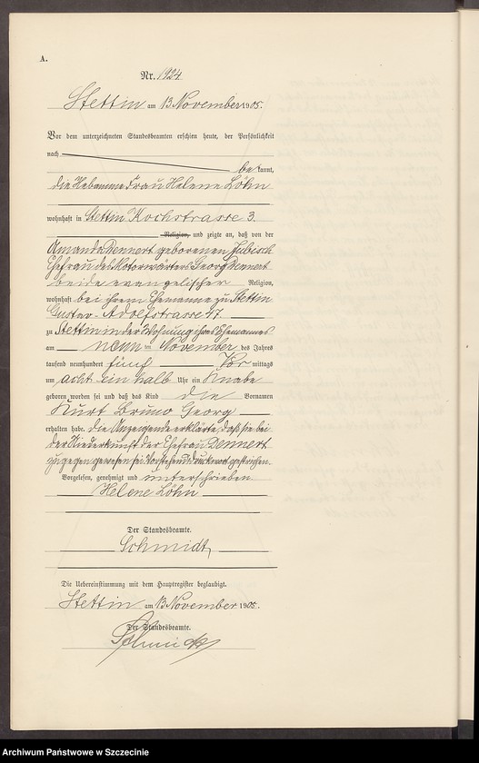 Obraz 18 z jednostki "Geburts-Register (Neben-Register) Band V"