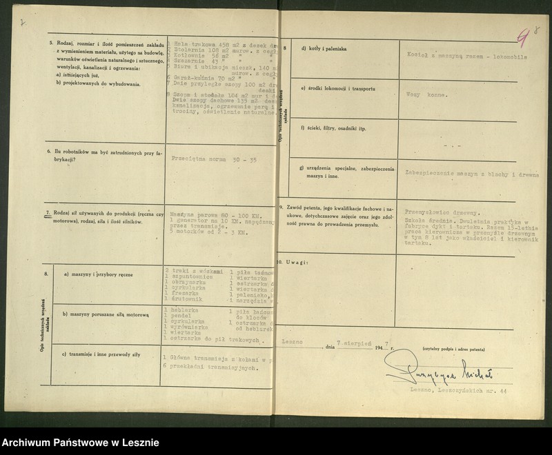 Obraz 7 z jednostki "[Tartak - Michał Przybysz - rejestracja]"