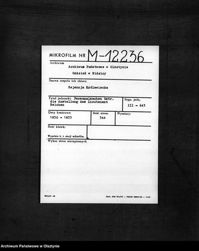 image.from.unit.number "Anstellung des Lieutenant Reichen"
