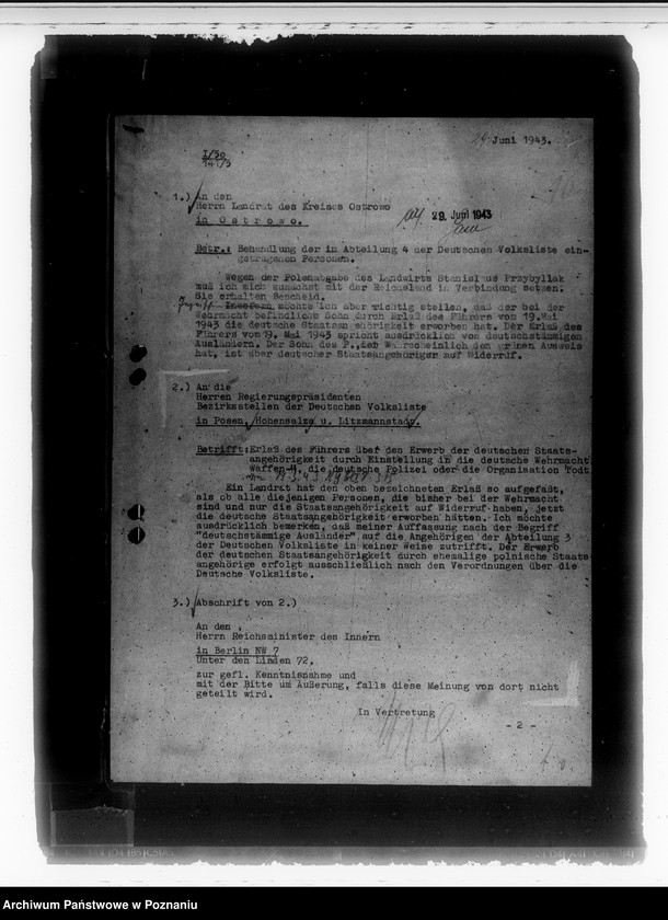 Obraz 14 z jednostki "Zarządzenia w sprawie zmiany kategorii Volksdeutschów, uproszczenia postępowania i informowania w zakresie zmian w sprawach listy narodowej"