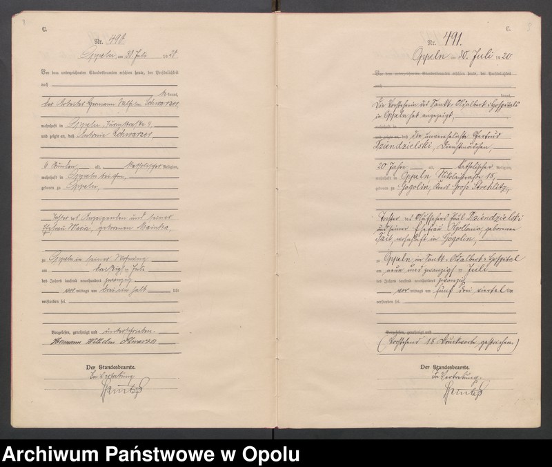 Obraz 7 z jednostki "[Rejestr zgonów] 1920 Tom II Nr 484-794"