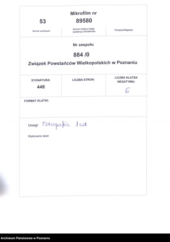 Obraz 5 z jednostki "Śp. Jan Mertka, urodzony 27 lipca 1899 roku w Przygodzicach powiat Ostrów Wielkopolski, żołnierz I batalionu Pogranicznego Poznańskiego w Szczypiornie powiat Kalisz, zginął od kuli niemieckiego Grenzschutzu w dniu 27 grudnia 1918 roku o godzinie 11.30 na ziemi wielkopolskiej pod Boczkowem koło Skalmierzyc powiat Ostrów Wielkopolski. Pochowany na cmentarzu Powstańców Wielkopolskich 1918 - 1919 w Ostrowie Wielkopolskim. Pierwszy poległy powstaniec wielkopolski."