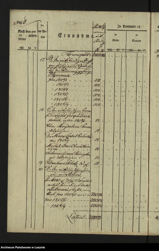 Obraz 11 z jednostki "[Kämmereikassenechnung der Mediatstadt Lissa]"