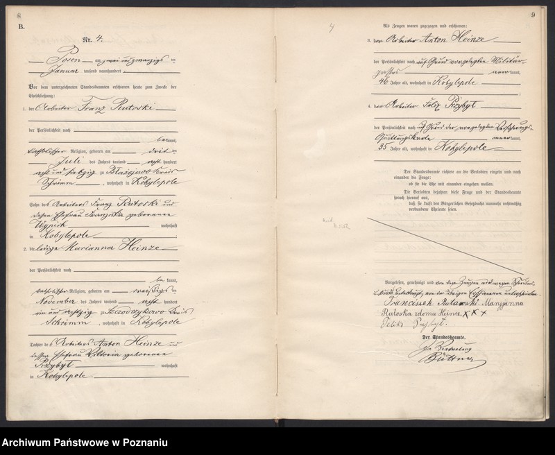 Obraz 6 z jednostki "Księga miejscowa małżeństw"