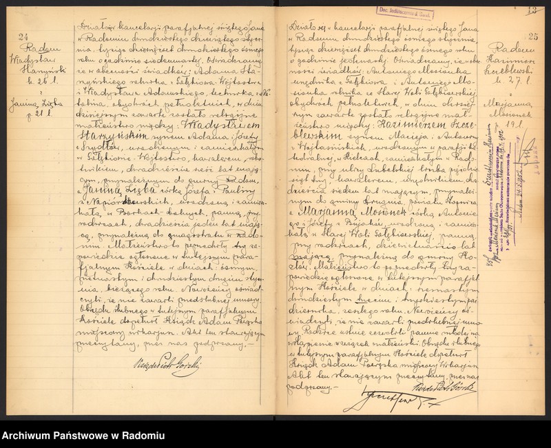 Obraz 15 z jednostki "[Duplikat akt zaślubionych parafii św. Jana w Radomiu za 1928 r.]"