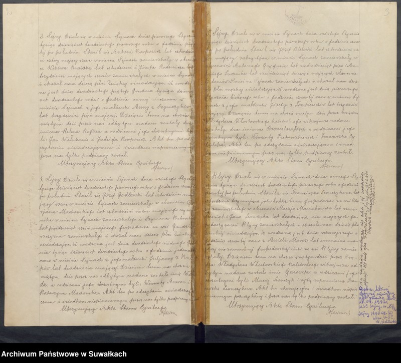 Obraz 4 z jednostki "[Księga akt urodzeń, małżeństw i zgonów parafii rzymskokatolickiej w Sejnach z 1921 roku]"