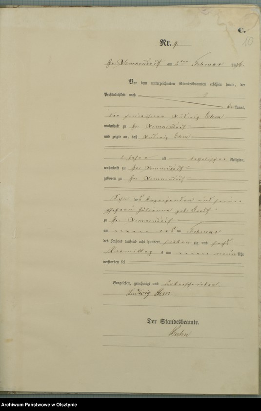 image.from.unit.number "Sterbe-Haupt-Register Nr 1 - 77"