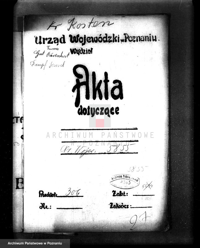 Obraz 4 z jednostki "Majątek Borowo pow. kościański, własność O. Bernuthe nr woj. kotła 5855"