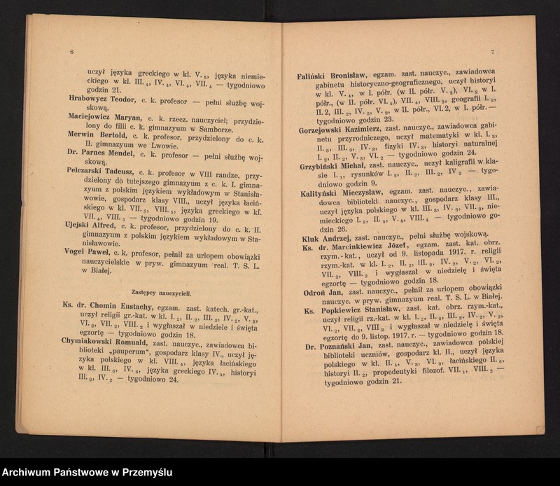 image.from.unit.number "II Sprawozdanie Dyrekcji C.k. Gimnazjum w Kamionce Strumiłowej za rok szkolny 1917/18"