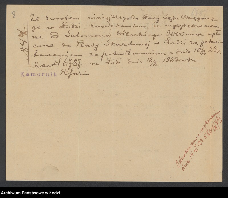 Obraz 10 z jednostki "Wisocki Salomon – sprzedaż drzewa i węgla"