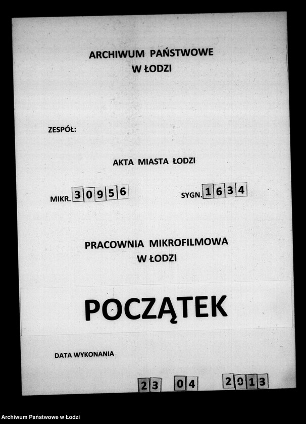 Obraz 1 z jednostki "Akta tyczące się kasy kościelnej parafii ewangelickiej Łódź"