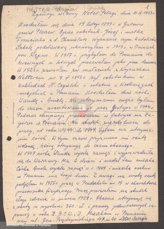 Obraz 12 z jednostki "Życiorysy powstańców wielkopolskich: N - tom ll /Netter Wojciech - Nowaczyk Stanisław/."