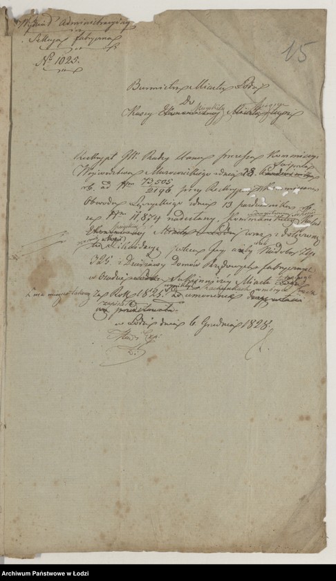 Obraz 17 z jednostki "Akta tyczące się zawierania kontraktów z fabrykantami o najem lokalów kosztem rządu wystawionych"