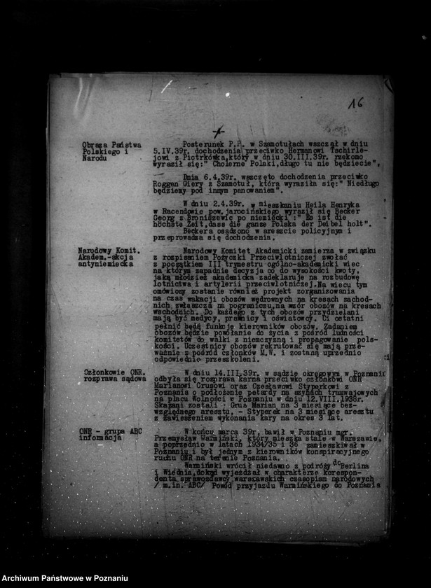 Obraz 19 z jednostki "Komunikaty meldunki dzienne sytuacyjne 76-98/39, 100-105/39"