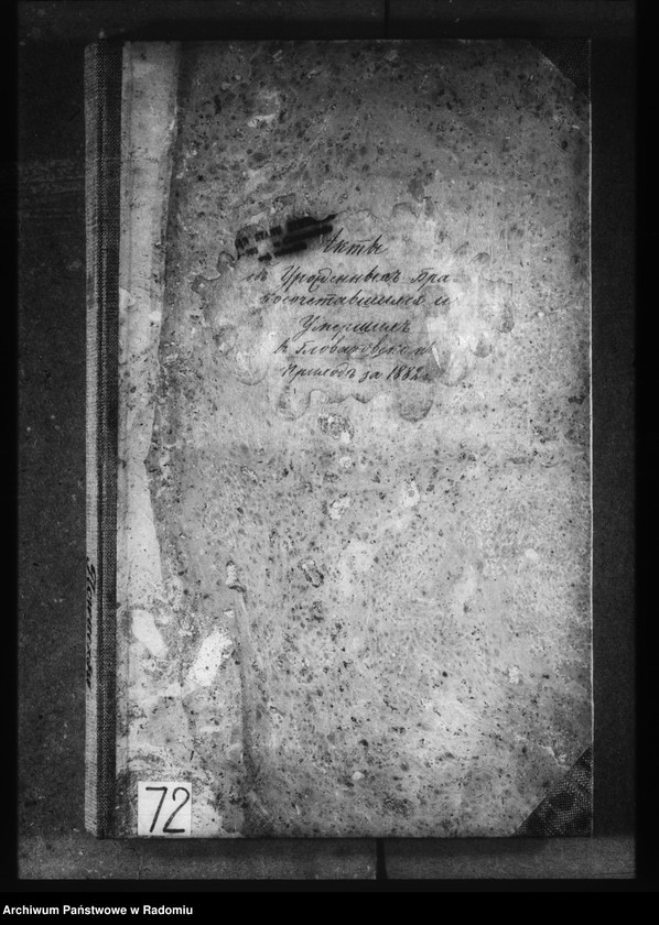 image.from.unit.number "Akty ob urodivših, brakosočetavšihsâ i umerših v Glovačovskom prihode za 1882 god"