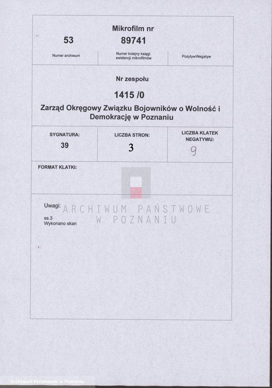 Obraz 12 z jednostki "Protokół z zebrania skarbników Oddziałów Powiatowych Związku Bojowników o Wolność i Demokrację i przewodniczących Powiatowych Komisji Rewizyjnych 5.Vll.1964 roku."