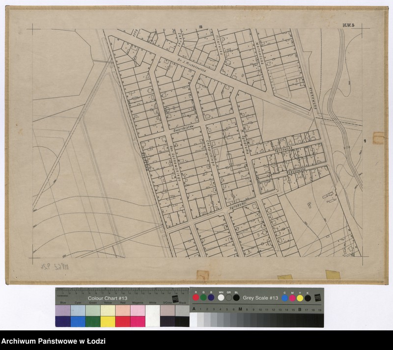 Obraz 1 z jednostki "Mapa sytuacyjno-wysokościowa Łodzi sekcja NW5 - ul.: Krańcowa, Sułkowskiego, Chłopickiego, Zyndrama, Filarecka, Warneńska, Krakowska, Michałowicza, Gwardzistów, Tarnowska, Rzeszowska, Syrokomli"