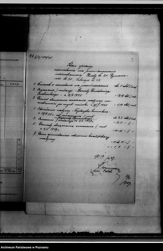 Obraz 7 z jednostki "Friedrich Semmler Skarga do Najwyższego Trybunału Administracyjnego na decyzję Wojewody Poznańskiego z dnia 5.VI.1937 r. /sprawy przewłaszczenia/"