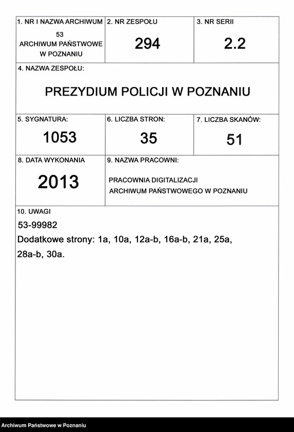 Obraz 1 z jednostki "A. betr. Klemens von Radoszewski"