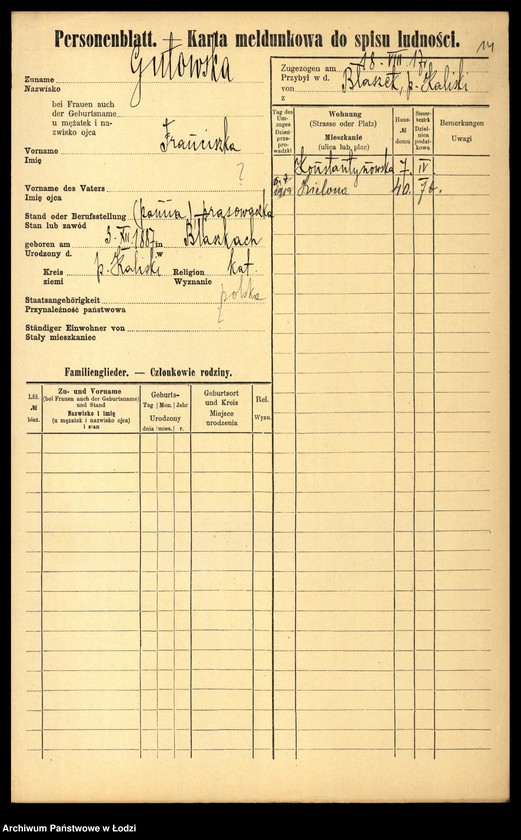 image.from.unit.number "[Spis ludności Łodzi] Gutmanowicz - Gzowski"