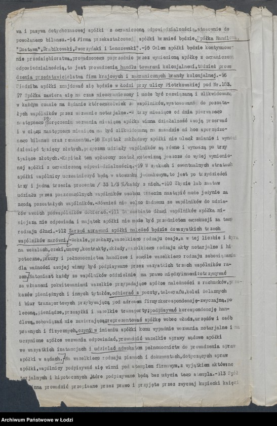 Obraz 5 z jednostki "Spółka Handlowa „Dostawa” – Drobikowski, Sroczyński i Lenczewski"