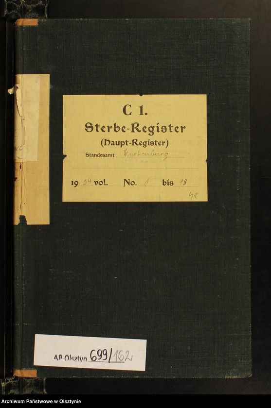image.from.unit.number "Sterbe-Haupt-Register Nr 1 - 98"