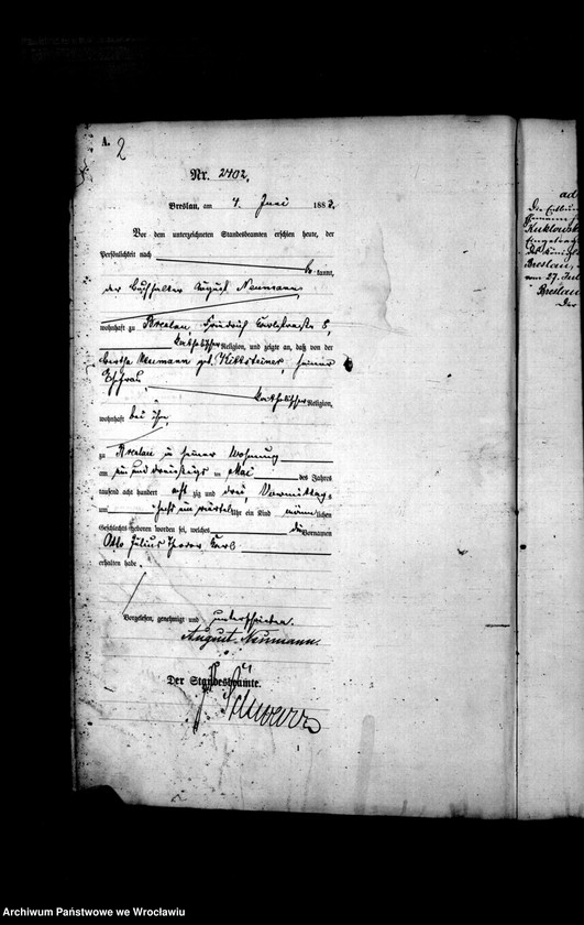 image.from.unit.number "Geburts-Haupt-Register Breslau II 1883 Band 7"