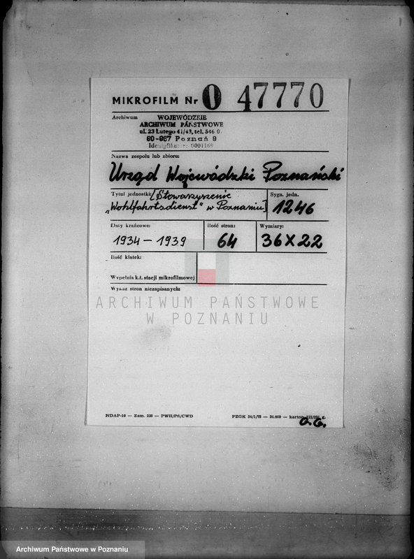 Obraz 2 z jednostki "/Stowarzyszenie Wohlfahrtsdienst w Poznaniu/"