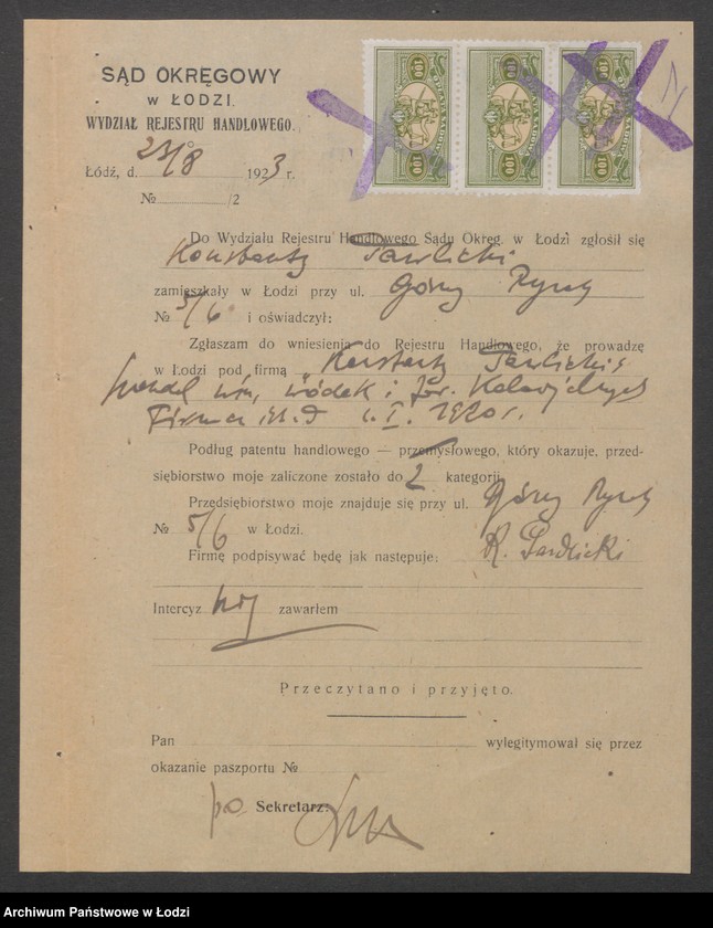 Obraz 3 z jednostki "Konstanty Pawlicki – handel win i wódek"