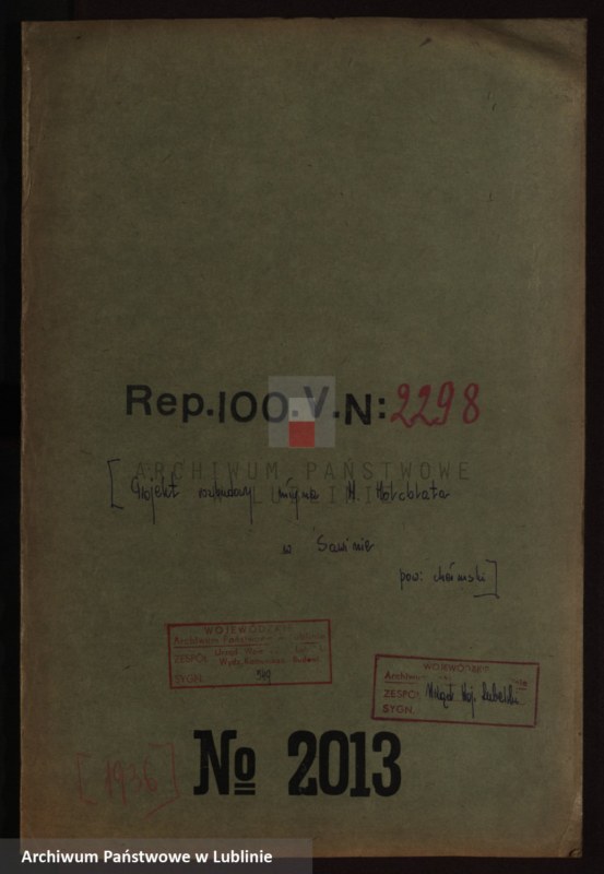 image.from.unit.number "[Projekt rozbudowy młyna M. Holcblata w Sawinie, pow. chełmski]"