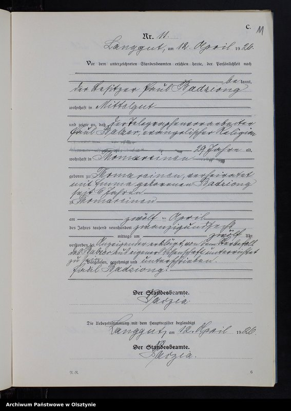 image.from.unit.number "Sterbe-Neben-Register Nr 1 - 27"
