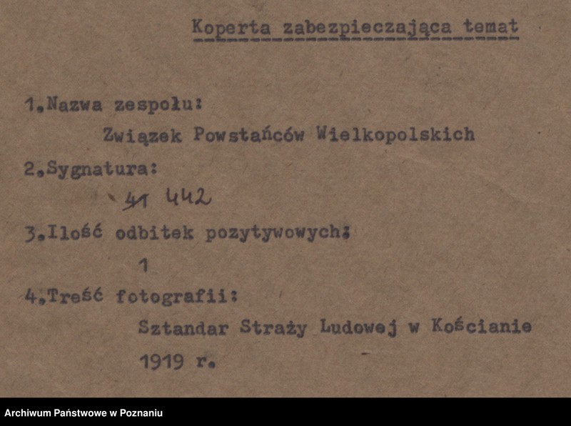 Obraz 4 z jednostki "Sztandar Straży Ludowej w Kościanie."