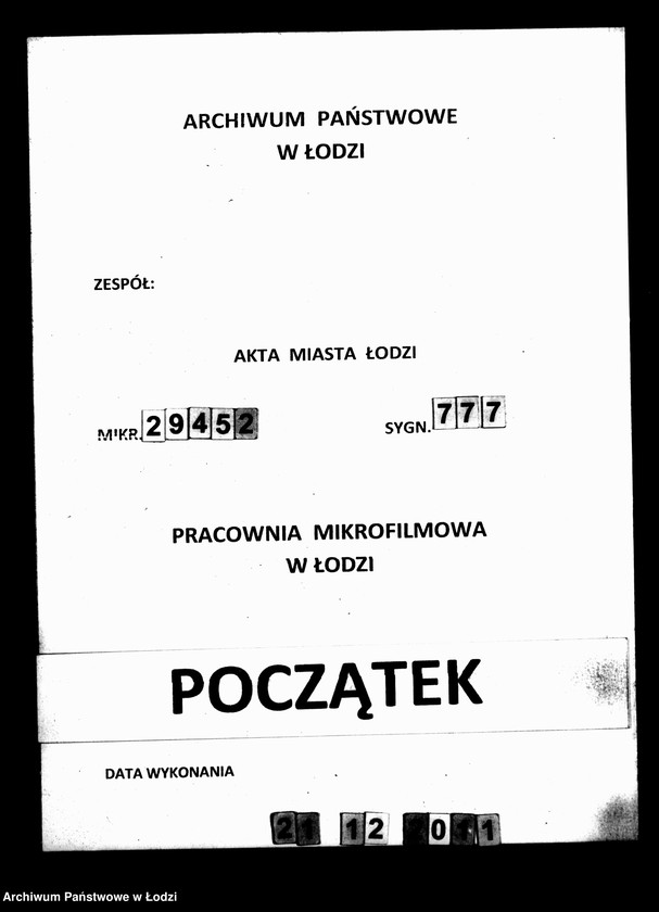 Obraz 1 z jednostki "Akta tyczące się świadectw przesiedleń"