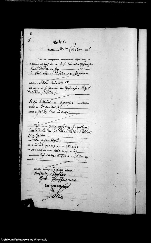 image.from.unit.number "Sterbe-Haupt-Register Breslau I 1885 Band 2"