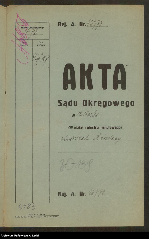Obraz 2 z jednostki "Moszek Grinberg- sprzedaż żelaza i farb"