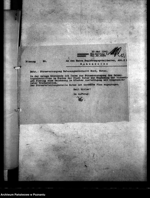 Obraz 16 z jednostki "Bebauungspläne von Dietfurt (Żnin), Gasten, Kutno, Hohensalza (Inowrocław), Mogilno, Konin, Warthbrücken (Koło)"