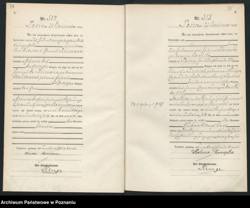 Obraz 20 z jednostki "Księga urodzeń t. II"