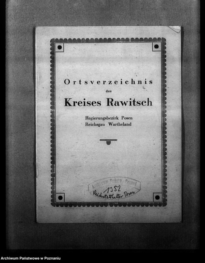 Obraz 4 z jednostki "Ortsverzeichnis des Kreises Rawitsch"