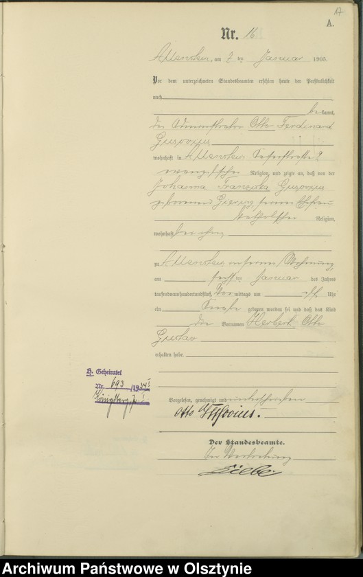 image.from.unit.number "Geburts-Haupt-Register Tom I, Nr 1- 398"