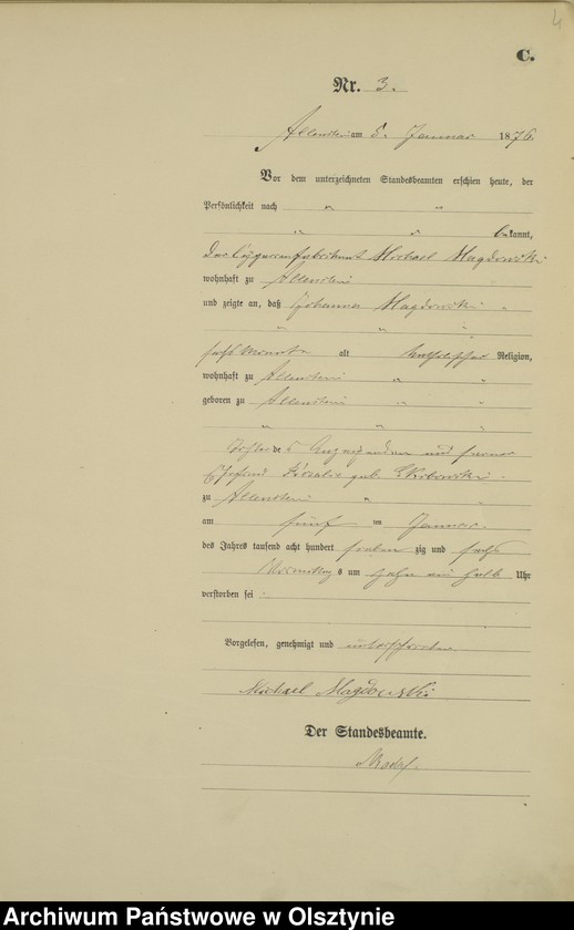 image.from.unit.number "Sterbe-Haupt-Register Nr 1 - 188"