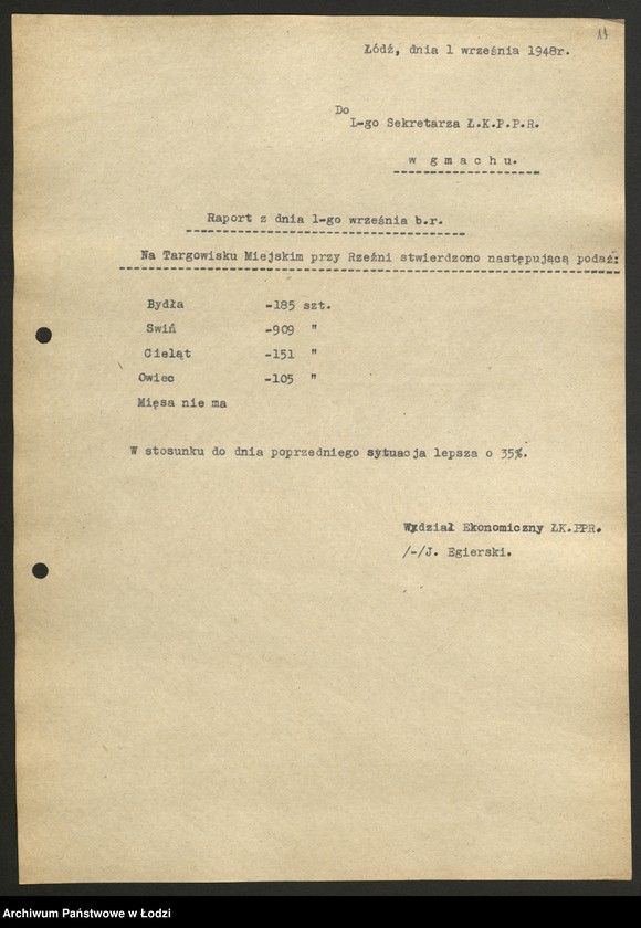 Obraz 13 z jednostki "Dzienne raporty podaży mięsa"