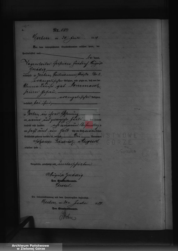 image.from.unit.number "Geburts-Neben-Register, Band II von No 543 bis No 998"